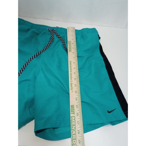 Nike Swim Nike Swim Trunks Netting Lined Aqua Blue Side Stripe Logo